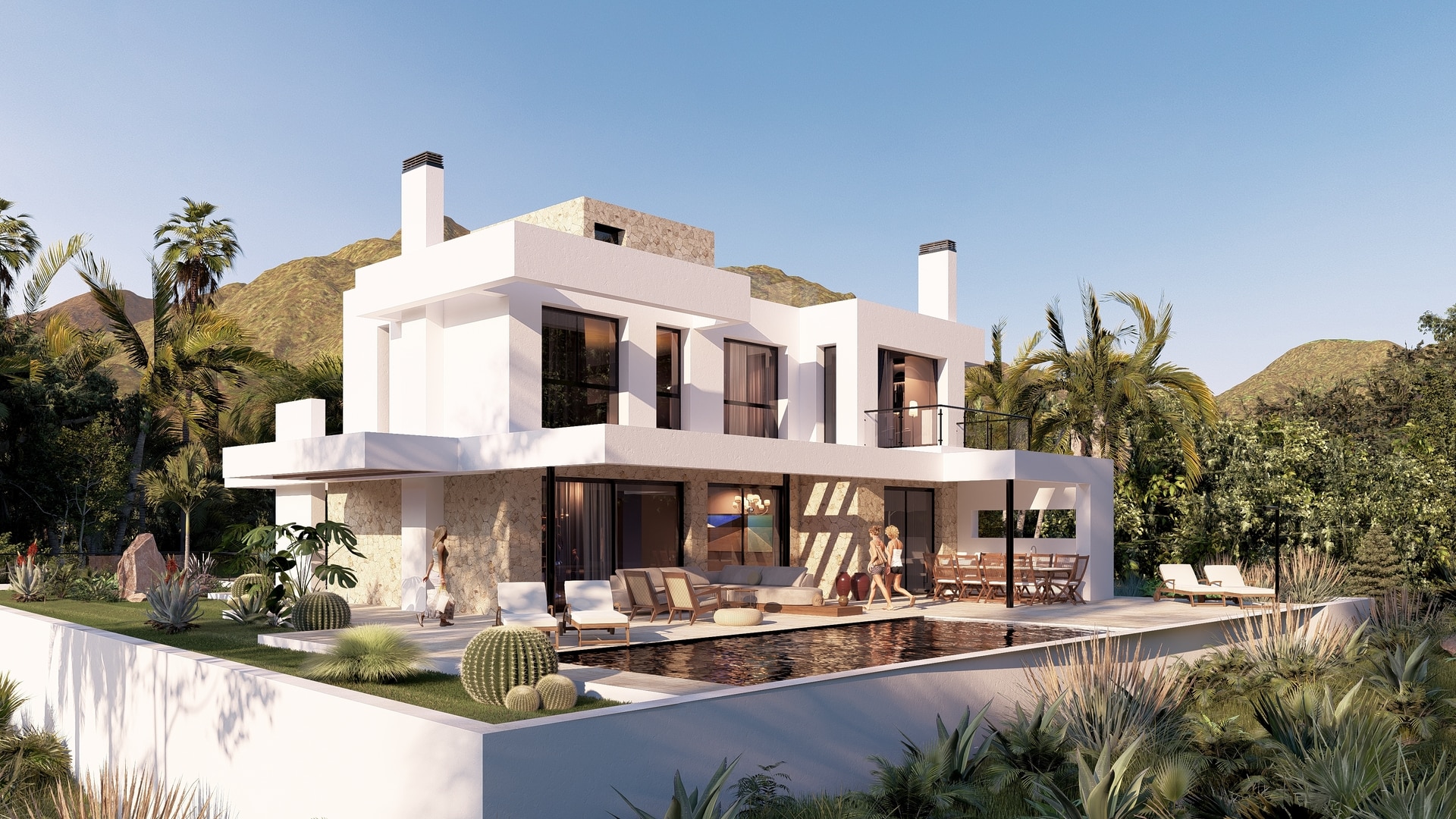 obra nueva villas lujo Cala Mijas Chaparral Golf